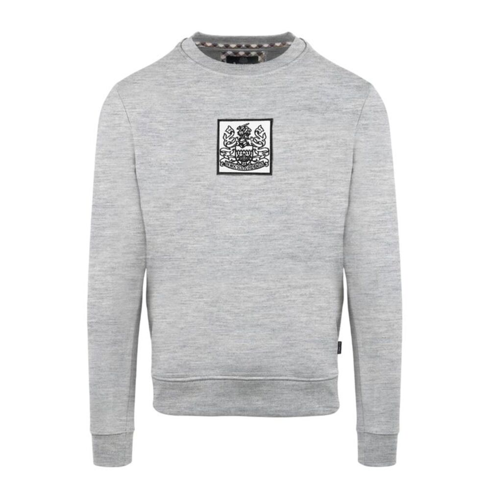 Aquascutum Mens Ribbed Sweatshirt / Gray